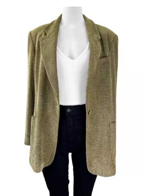Blazer Max Mara Tecido Marrom