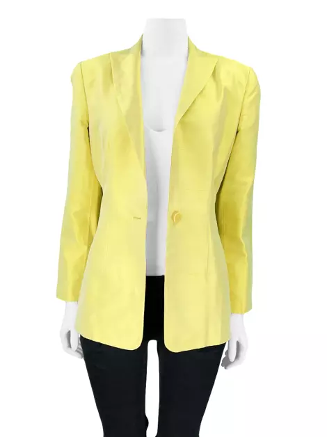 Blazer Oscar de la Renta Tecido Amarelo