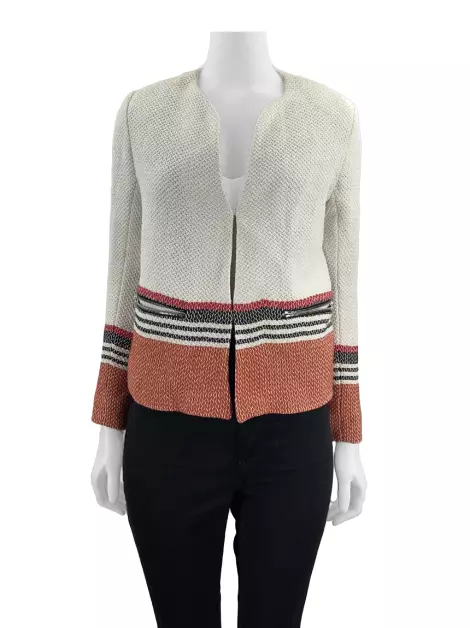 Blazer Sandro Vamina Tricot Bicolor