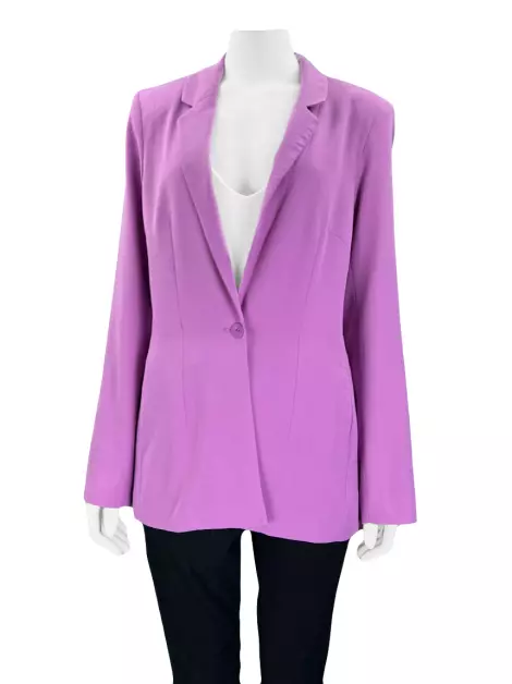 Blazer Shoulder Tecido Rosa