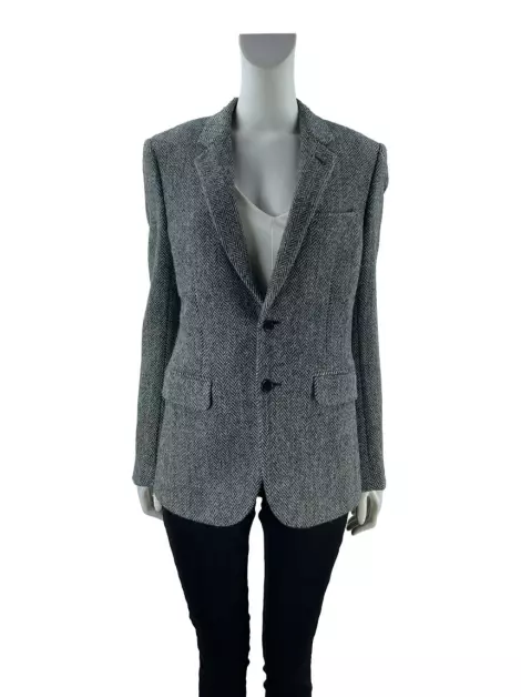 Blazer Yves Saint Laurent Lã Estampada