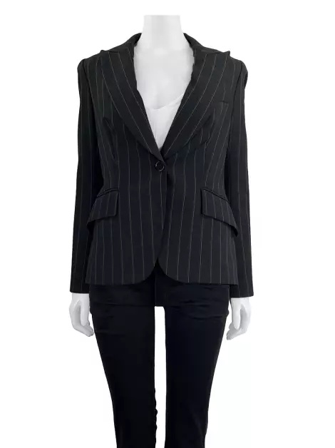 Blazer Zara Reto Preto