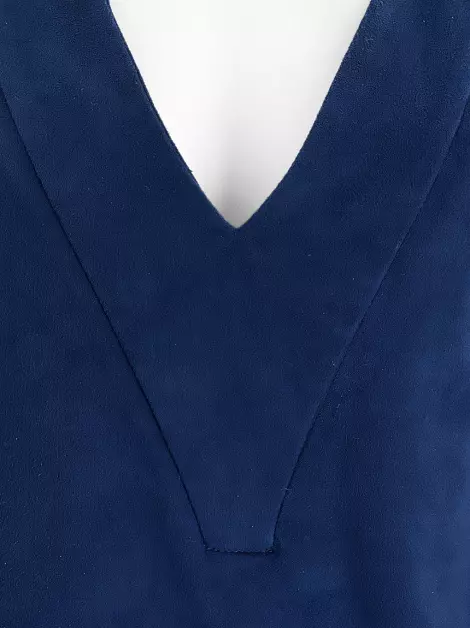 Blusa A. Niemeyer Para Riachuelo Tecido Azul Marinho