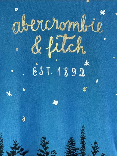 Blusa Abercrombie & Fitch Tecido Azul