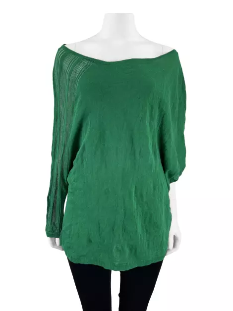 Blusa Adolfo Dominguez Tecido Verde