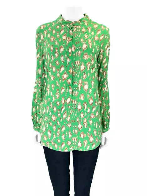 Blusa Adriana Degreas Botões Verde