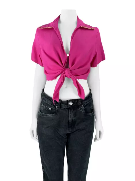 Blusa Água De Coco Cropped Rosa