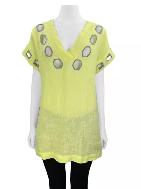 Blusa Água De Coco Linho Verde
