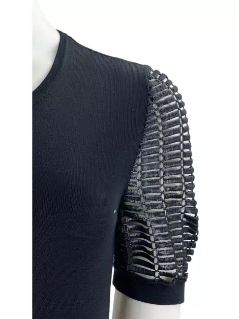Blusa Akris Bergdorf Goodman Tricot Preto
