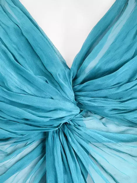 Blusa Alberta Ferretti Seda Verde