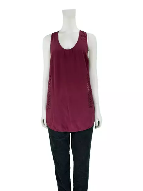 Blusa Alexander Wang Seda Bordo