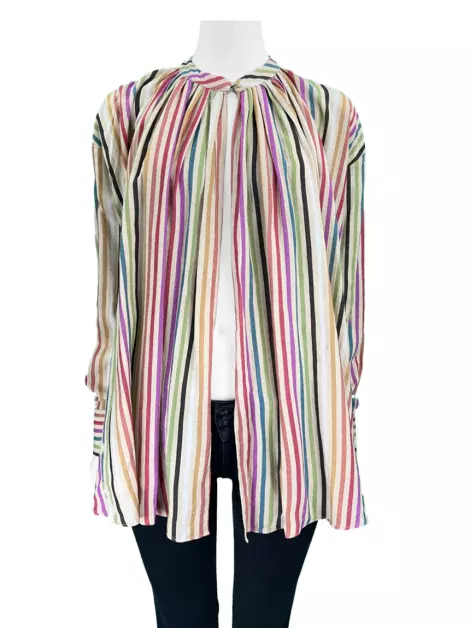 Blusa Allmost Vintage Listrada Colorida