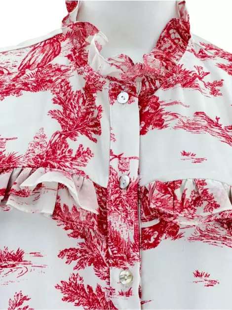 Blusa Amissima Babados Estampada