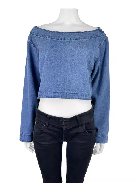Blusa Andrea Bogosian Jeans Azul
