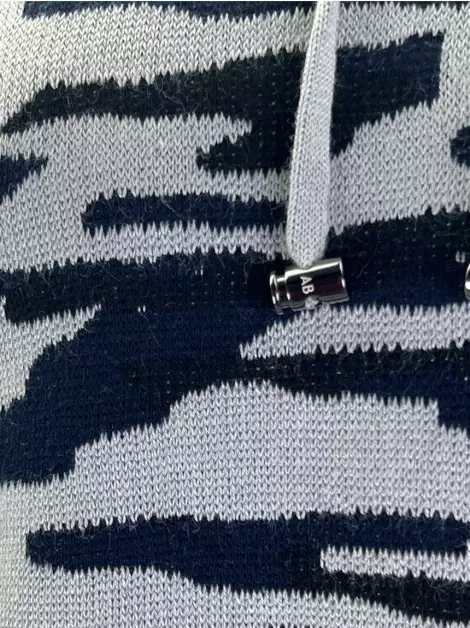 Blusa Andrea Bogosian Tricot Bicolor