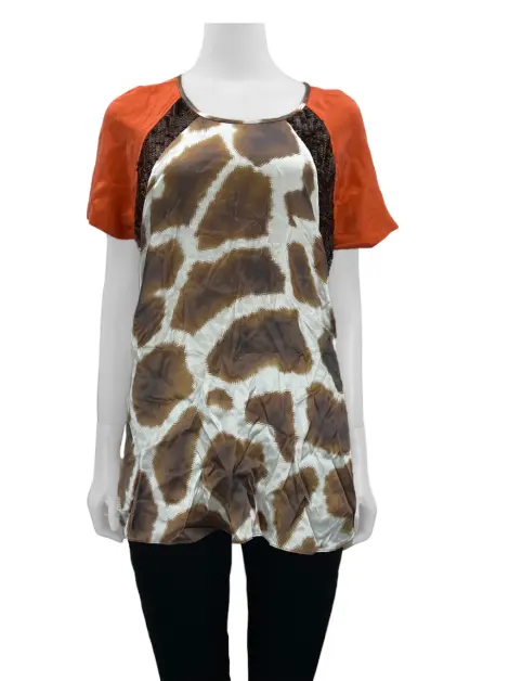 Blusa Animale Seda Estampado