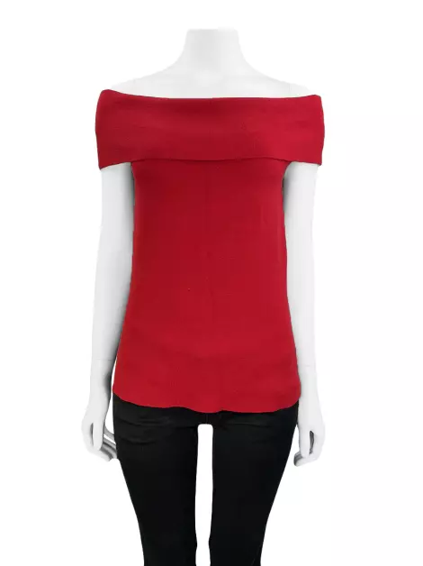 Blusa Ann Taylor Bandagem Vermelho