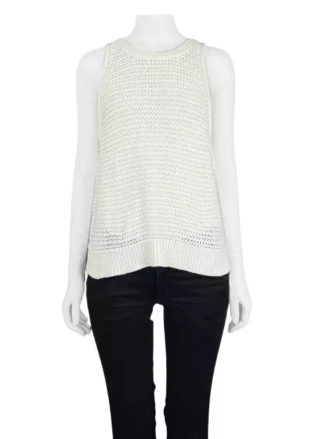 Blusa Ann Taylor Tricot Branca