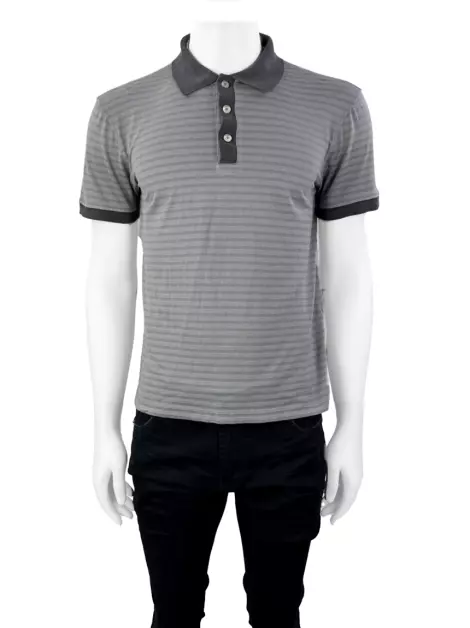 Blusa Armani Collezioni Polo Tecido Listrado