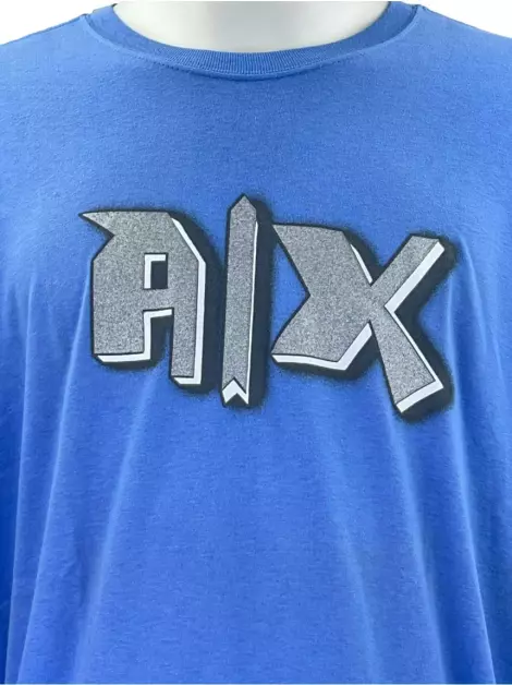 Blusa Armani Exchange T-Shirt Logo Azul
