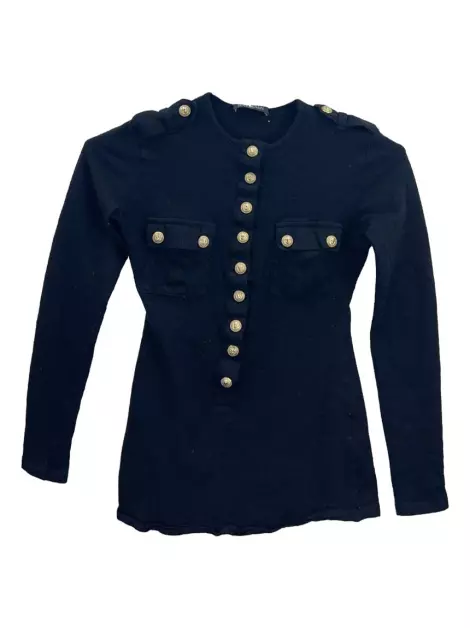 Blusa Balmain Lã Preto