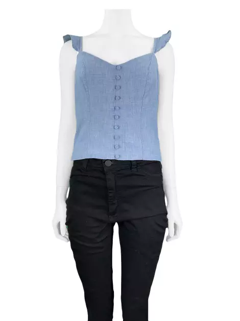 Blusa Banana Republic Babados Jeans
