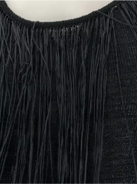 Blusa Bebe Franjas Preta