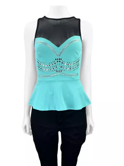 Blusa Bebe Regata Azul
