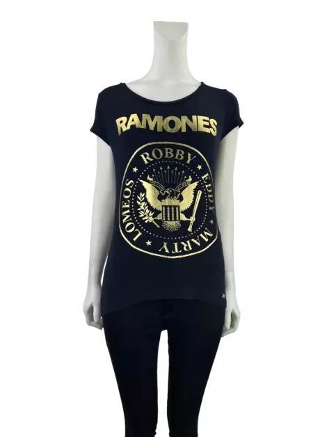 Blusa Blessed Preta Ramones