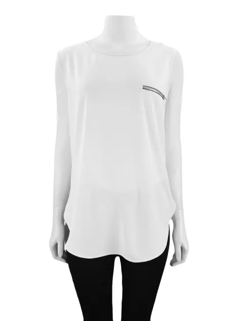 Blusa Cacharel Alongada Off White