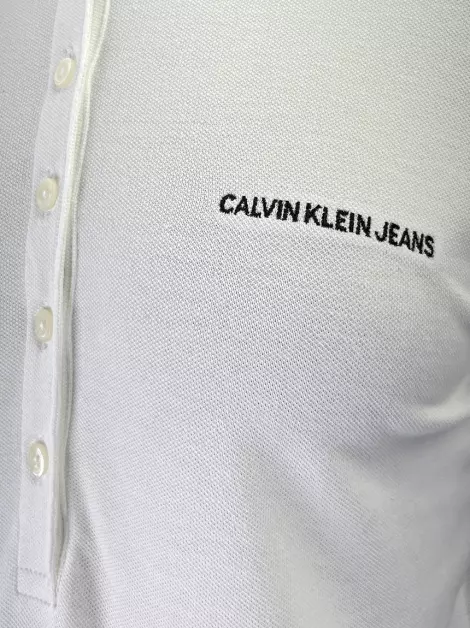Blusa Calvin Klein Jeans Polo Branca