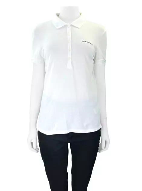 Blusa Calvin Klein Jeans Polo Branca