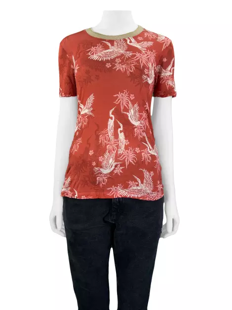 Blusa CANAL Estampado Vermelho