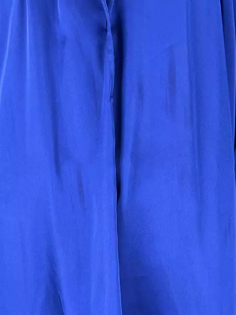 Blusa Carina Duek Acetinado Azul