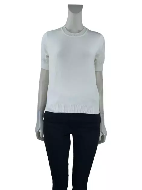 Blusa Carol Bassi x Maria Rudge Tecido Branca