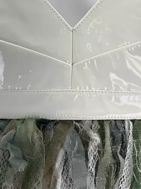 Blusa Chanel Couro Off-White