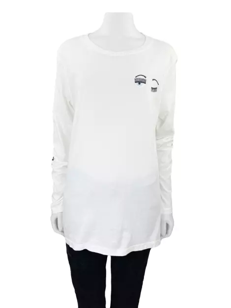 Blusa Chiara Ferragni Bordada Branca