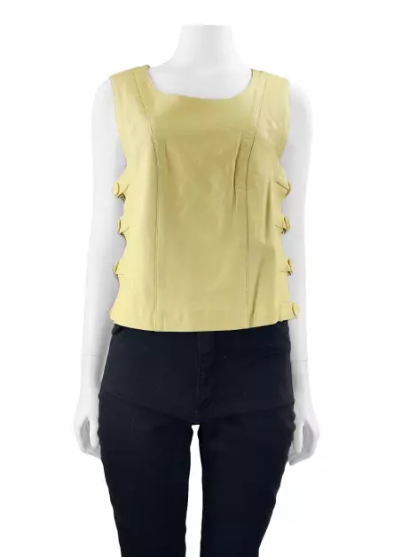 Blusa Clé Couro Amarelo