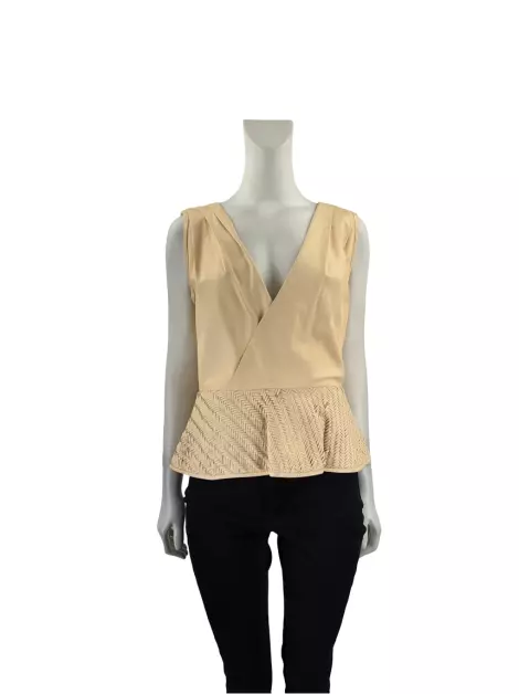 Blusa Clé Peplum Bege