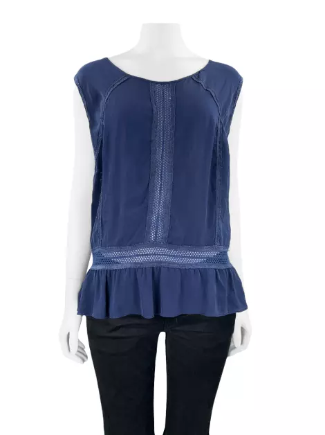 Blusa Clé Seda Azul