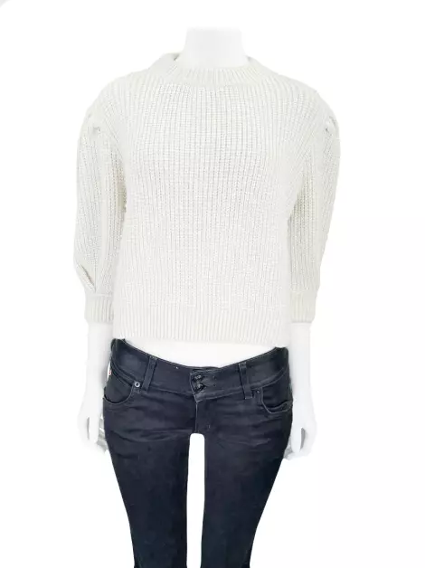 Blusa Clemence Tricot Bege