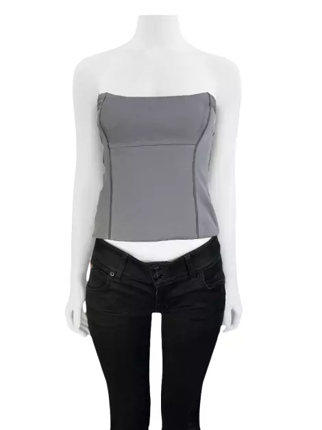 Blusa Clo Orozco Corset Cinza