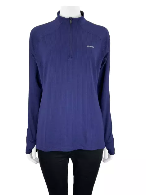 Blusa Columbia Texturizada Roxa