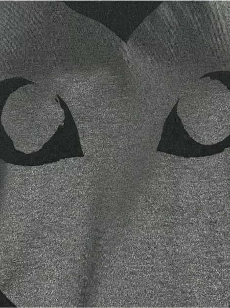 Blusa Comme des Garçons Estampada Preta