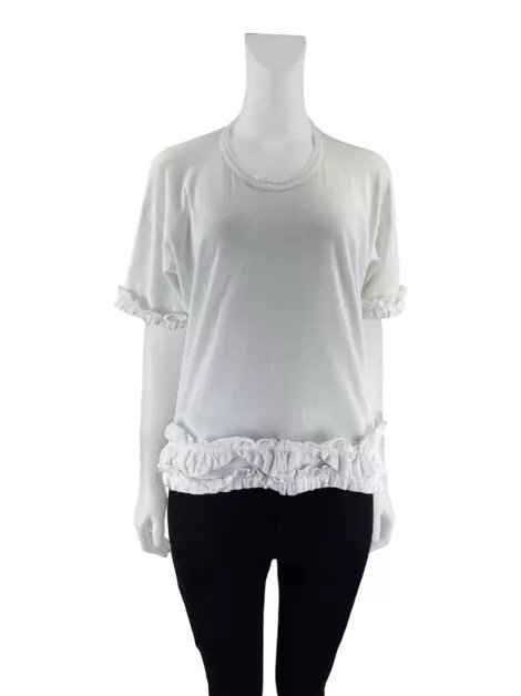 Blusa Comme des Garçons Manga Franzida Branco
