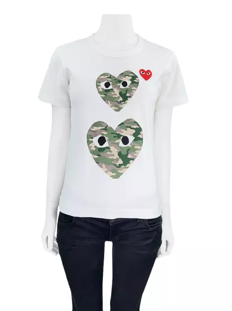 Blusa Comme des Garçons Play Tecido Estampado