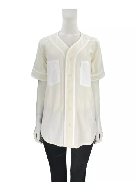 Blusa Comme des Garçons X Ganryu Tecido Bege