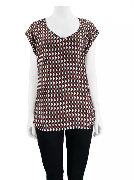 Blusa Cori Estampado Vermelho
