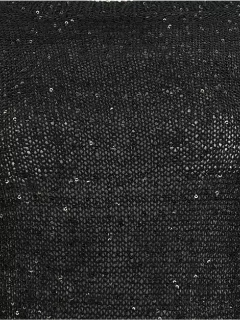 Blusa Costume Tricot Preta