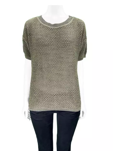 Blusa Coven Tricot Metalizado Dourado